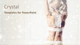  Presentation with marriage - PPT theme having perfect body of young and beautiful bride in white lingerie over christmas background bride with a sporty shape winter marriage concept background and a sky blue colored foreground