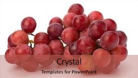  Presentation with red and gray - Cool new PPT layouts with perfect bunch of red grapes backdrop and a  colored foreground