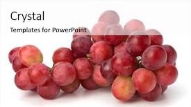  Presentation with bunch - Theme with perfect bunch of red grapes background and a white colored foreground