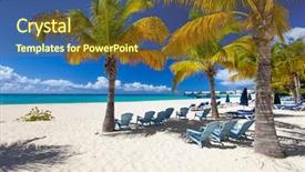  Presentation with caribbean - Cool new slides with perfect caribbean beach on anguilla island backdrop and a tawny brown colored foreground