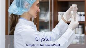  Presentation with laboratory chemical - Audience pleasing presentation consisting of perfect chemical substance during experimental backdrop and a sky blue colored foreground