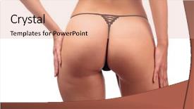  Presentation with perfect - Beautiful PPT theme featuring perfect female bum isolated backdrop and a coral colored foreground