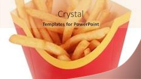  Presentation with french fries - Colorful presentation design enhanced with perfect-french-fries-potatoes backdrop and a lemonade colored foreground