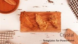  Presentation with fried chicken - Cool new PPT layouts with kfc - perfect fried chicken pieces backdrop and a coral colored foreground