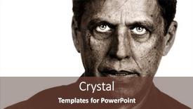  Presentation with perfect - Presentation theme having focus image of industrial worker background and a tawny brown colored foreground