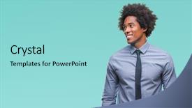  Presentation with afro - Slide set with perfect job - afro american business man background and a  colored foreground