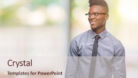  Presentation with african american business - PPT layouts consisting of perfect job - young african american business man background and a lemonade colored foreground