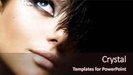  Presentation with black girl - Slides with perfect makeup isolated on black background and a wine colored foreground