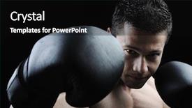  Presentation with awesome - Colorful slides enhanced with perfect male body - awesome boxing backdrop and a black colored foreground