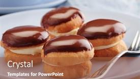  Presentation with afternoon tea - Beautiful theme featuring perfect-mini-victoria-sponge-cakes backdrop and a red colored foreground