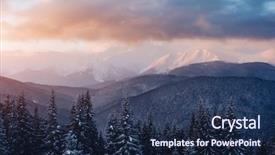  Presentation with happy new year 2022 - Cool new theme with perfect morning moment in alpine backdrop and a navy blue colored foreground