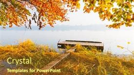  Presentation with forest morning - Slide set having perfect-morning-view-through background and a tawny brown colored foreground