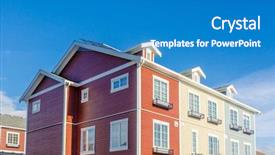  Presentation with apartment buildings - Amazing theme having cartoon violence - original 3d character illustration construction backdrop and a cream colored foreground