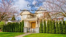  Presentation with north america - Theme enhanced with perfect-neighborhood-houses-behind-green background and a light blue colored foreground