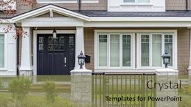  Presentation with neighborhood - Theme having entrance door and nice window background and a violet colored foreground