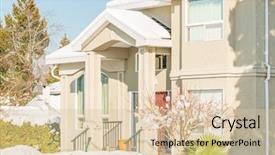  Presentation with north america - PPT theme consisting of perfect neighbourhood houses in suburb background and a  colored foreground