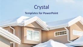  Presentation with north america - Colorful theme enhanced with perfect neighbourhood houses in suburb backdrop and a sky blue colored foreground