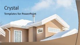  Presentation with north america - PPT theme having perfect neighbourhood houses in suburb background and a light blue colored foreground