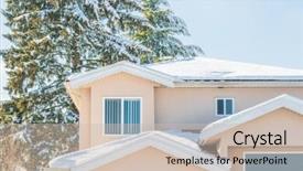  Presentation with north america - Slides featuring perfect neighbourhood houses in suburb background and a  colored foreground