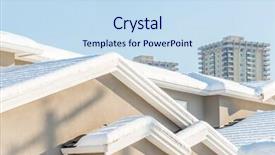  Presentation with north america - Cool new presentation theme with perfect neighbourhood houses in suburb backdrop and a  colored foreground