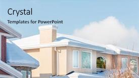  Presentation with north america - Beautiful PPT theme featuring perfect neighbourhood houses in suburb backdrop and a light blue colored foreground