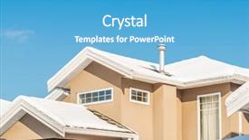  Presentation with north america - Colorful presentation design enhanced with perfect neighbourhood houses in suburb backdrop and a teal colored foreground