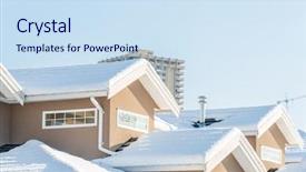  Presentation with north america - Amazing slide deck having perfect neighbourhood houses in suburb backdrop and a sky blue colored foreground