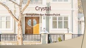  Presentation with luxury house - Cool new slide deck with perfect neighbourhood houses in suburb backdrop and a lemonade colored foreground