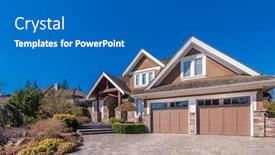  Presentation with north america - Colorful slide deck enhanced with perfect-neighbourhood-houses-in-suburb backdrop and a teal colored foreground