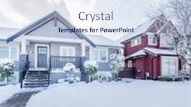  Presentation with north america - Amazing theme having perfect-neighbourhood-houses-in-suburb backdrop and a sky blue colored foreground