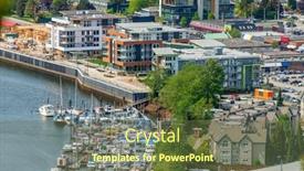  Presentation with north america - Cool new theme with perfect-neighbourhood-houses-in-suburb backdrop and a tawny brown colored foreground