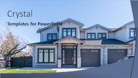  Presentation with north america - Slide deck consisting of perfect-neighbourhood-houses-in-suburb background and a light blue colored foreground