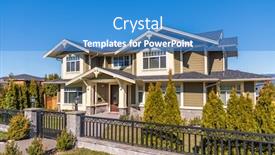  Presentation with north america - Beautiful theme featuring perfect-neighbourhood-houses-in-suburb backdrop and a teal colored foreground