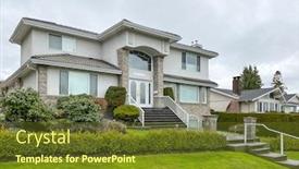  Presentation with north america - Beautiful PPT layouts featuring perfect-neighbourhood-houses-in-suburb backdrop and a tawny brown colored foreground