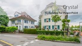 Presentation with perfect - Audience pleasing PPT theme consisting of perfect-neighbourhood-houses-in-suburb backdrop and a white colored foreground