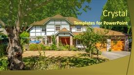  Presentation with north america - Cool new presentation theme with perfect-neighbourhood-houses-in-suburb backdrop and a tawny brown colored foreground