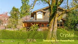  Presentation with north america - Presentation with perfect-neighbourhood-houses-in-suburb background and a tawny brown colored foreground