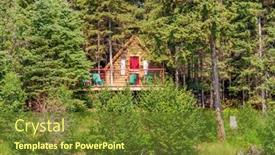 Presentation with america - PPT theme with perfect-neighbourhood-houses-in-suburb background and a tawny brown colored foreground