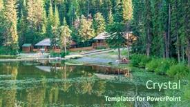  Presentation with north america - Audience pleasing PPT theme consisting of perfect-neighbourhood-houses-in-suburb backdrop and a ocean colored foreground