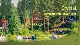  Presentation with north america - Cool new presentation theme with perfect-neighbourhood-houses-in-suburb backdrop and a tawny brown colored foreground