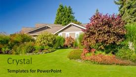  Presentation with north america - Amazing presentation theme having perfect-neighbourhood-houses-in-suburb backdrop and a gold colored foreground