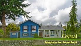  Presentation with north america - Audience pleasing slide set consisting of perfect-neighbourhood-houses-in-suburb backdrop and a  colored foreground