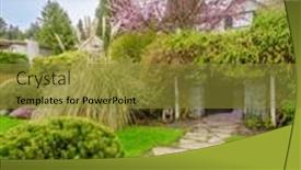  Presentation with north america - Slide set with perfect-neighbourhood-houses-in-suburb background and a gold colored foreground