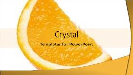 Presentation with orange slice - PPT layouts featuring perfect orange slice isolated background and a yellow colored foreground