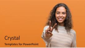  Presentation with beautiful hispanic woman - Audience pleasing presentation design consisting of perfect peace - beautiful young hispanic woman wearing backdrop and a  colored foreground