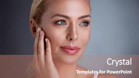  Presentation with perfect - Presentation theme having perfect skin natural beauty background and a coral colored foreground