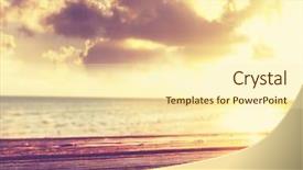  Presentation with female and beach - Cool new PPT layouts with walkway ocean - boardwalk on beach backdrop and a cream colored foreground