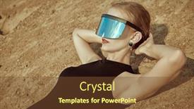  Presentation with landscape desert - Presentation with perfect-slim-blonde-girl-lies background and a tawny brown colored foreground