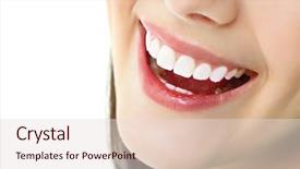  Presentation with teen girl - Beautiful slides featuring perfect smile with healthy tooth backdrop and a lemonade colored foreground