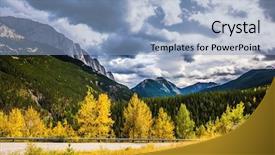  Presentation with sun rising over north america - Presentation theme with perfect storm sunset background and a light blue colored foreground